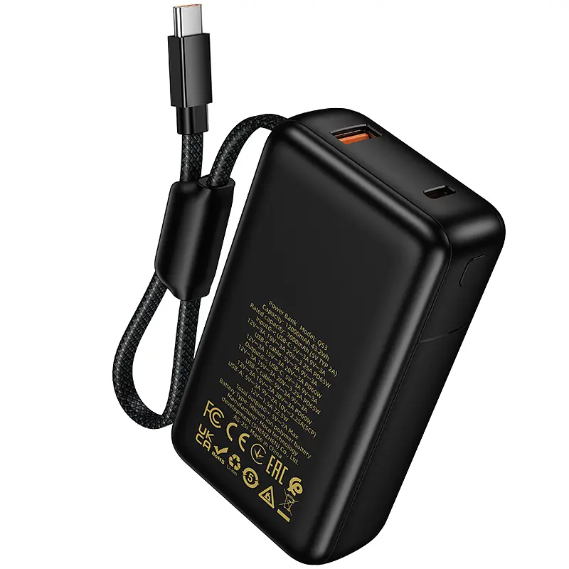 Зовнішній акумулятор HOCO Q53 Skillful PD65W power bank(12000mAh) Black (6942007672597) - фото 6