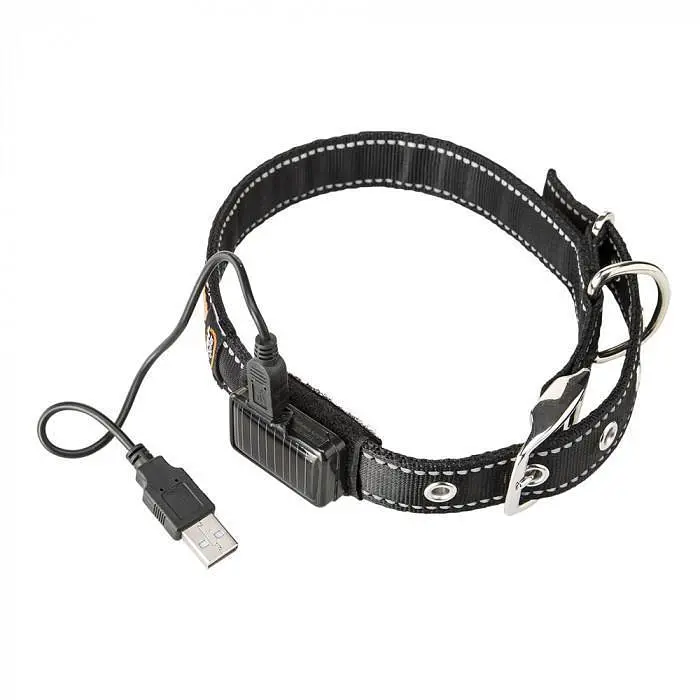 Нашийник Ferplast Solar Night Collar L для собак, 45–60 см, ширина 25 мм, зі світловідбивними елементами - фото 5