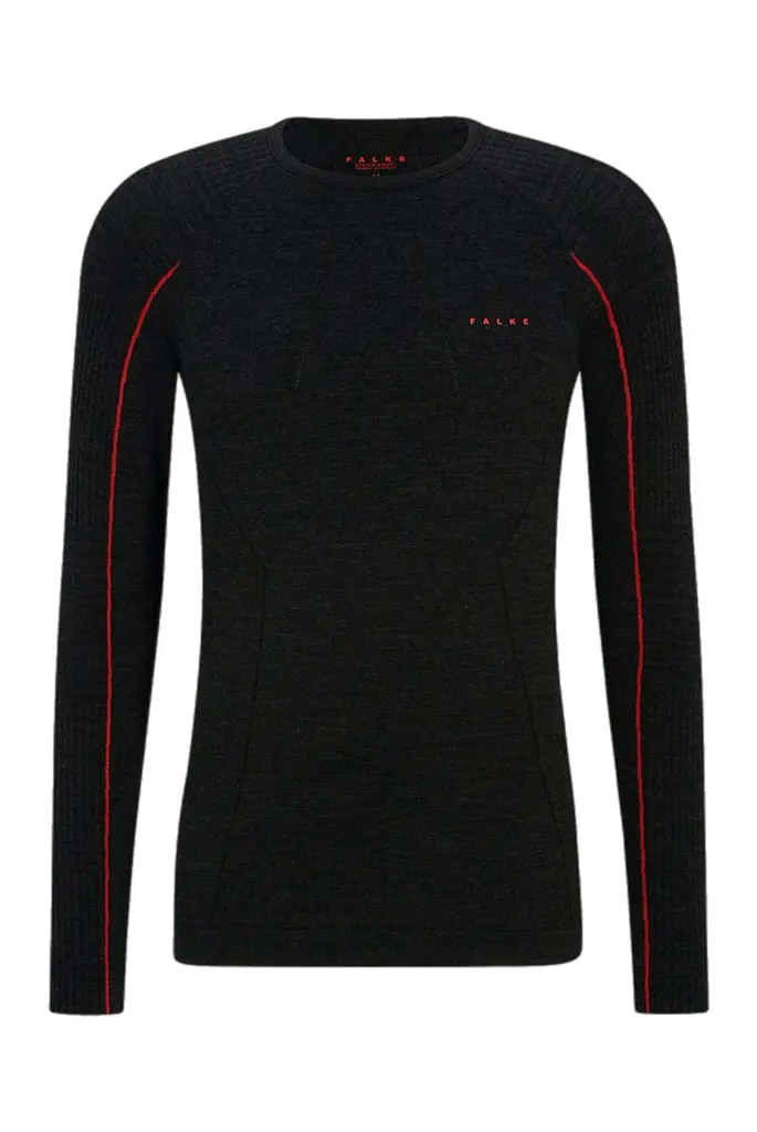 Термокофта Falke ESS Wool-Tech M Black-Red M (1097-33411-3008 M) - фото 4