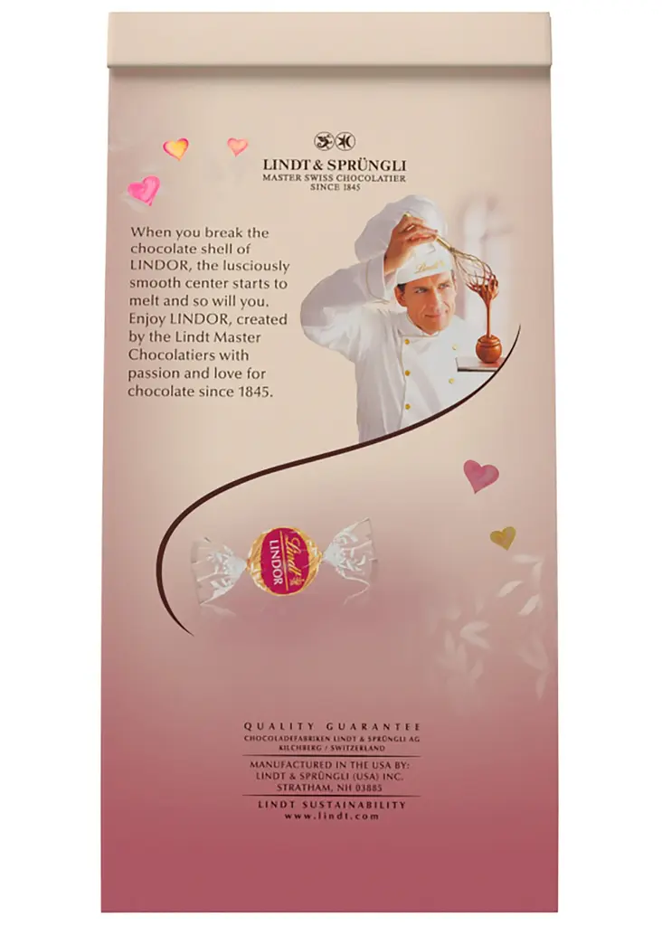 Шоколадні цукерки Lindt Lindor Raspberry Cheesecake White Chocolate Candy Truffles 145г - фото 3