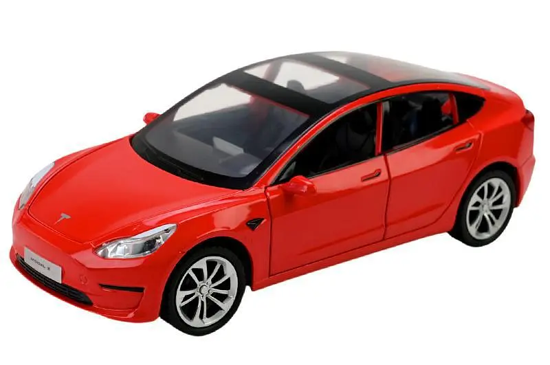 Металева колекційна модель автомобіля Tesla Model 3 масштаб 1:24 зі світлом та звуком АВТОПРОМ (AP7728) - фото 3