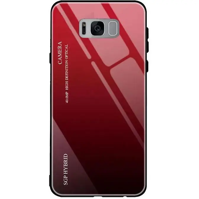 Чохол бампер Primo Gradient Glass для Samsung Galaxy S8 Plus (SMG955) Red - фото 2