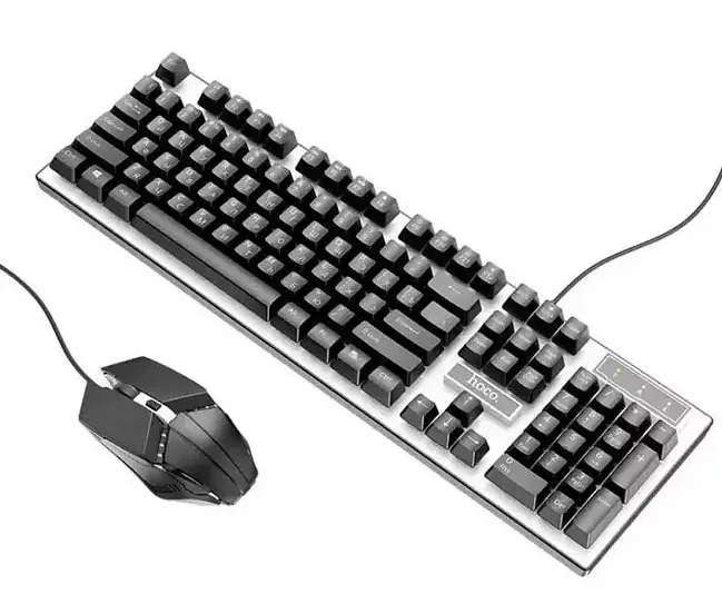 Ігрова провідна USB клавіатура та мишка HOCO GM18 Luminous Gaming Keyboard And Mouse Set підсвічуванням - фото 2