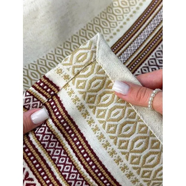 Комплект Пасхальная корзина Галичина с льняным полотенцем 70х45 см Коричневый Луч красный и свечой из вощины - фото 4