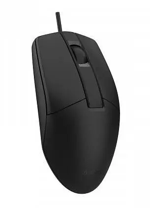 Миша A4Tech OP-330S, чорний, USB, оптична, 1000 dpi, безшумний клік, 3 кнопки, 1.5 м (OP-330S USB (OP-330S)