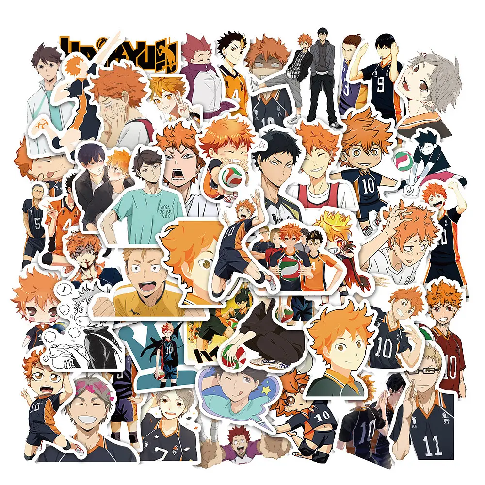 Стікерпак Волейбол! Набір наклейок GeekLand Haikyu!! 50 штук - фото 2