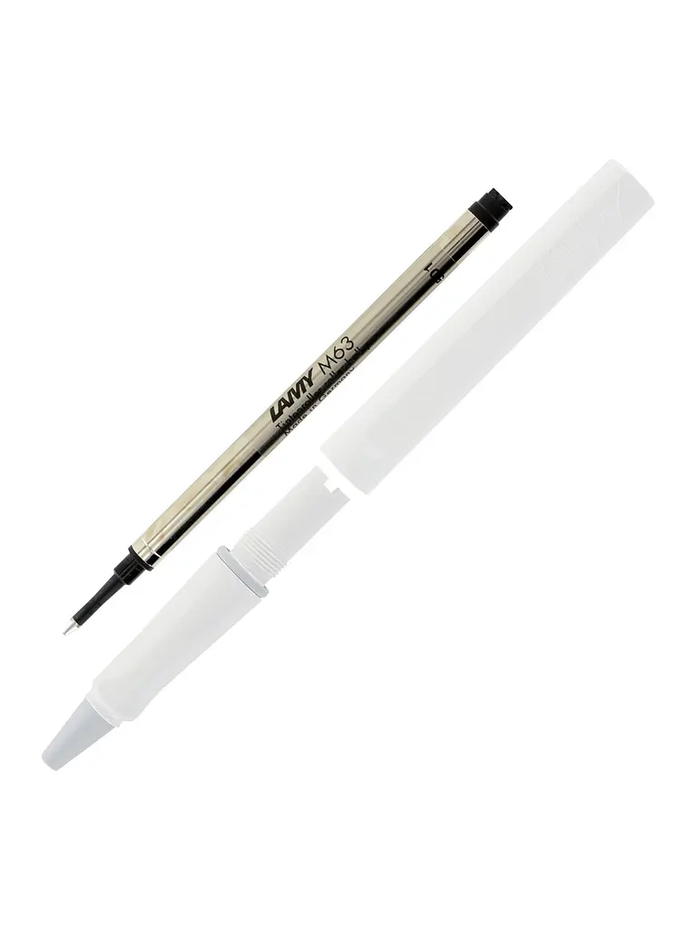 Ручка-ролер Lamy Safari Біла, Стрижень M63 1,0 мм Синій (4001125) - фото 4