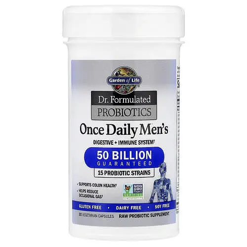 Пробиотики и пребиотики Once Daily Men's 50 Billion 30 Capsules Garden of Life vit0005076 - фото 3