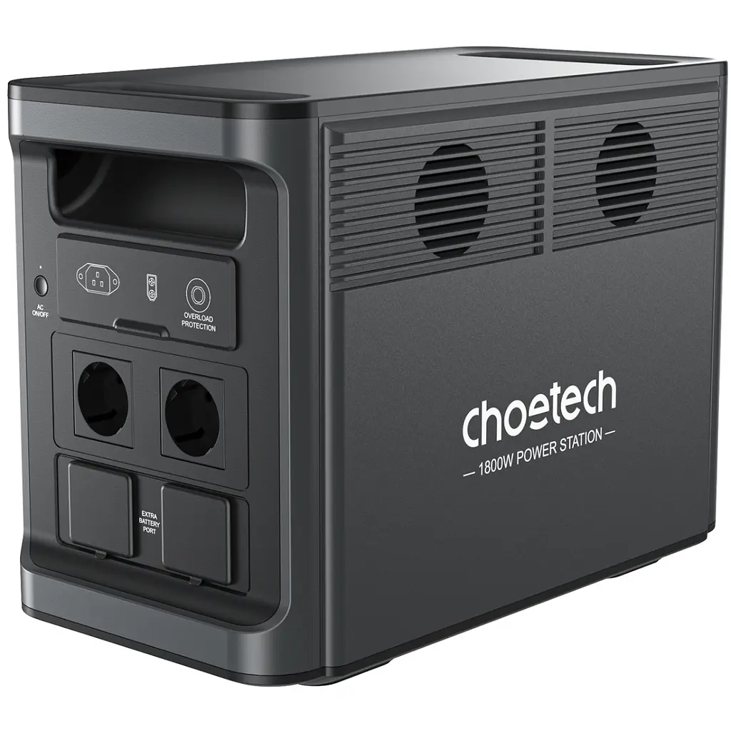 Зарядна станція Choetech BS065 1800Вт (1536Вт/г) AC,LiFePo4,MPPT, UPS, USB-C PD100 Вт - фото 2