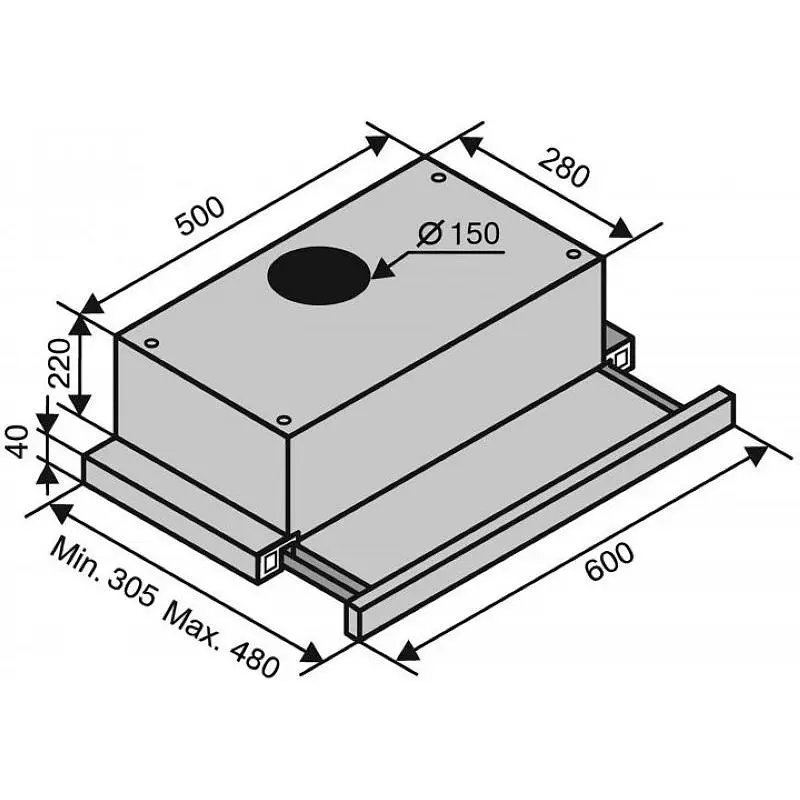 Витяжка кухонна VENTOLUX GARDA 60 WH(1300) SMD LED - фото 7