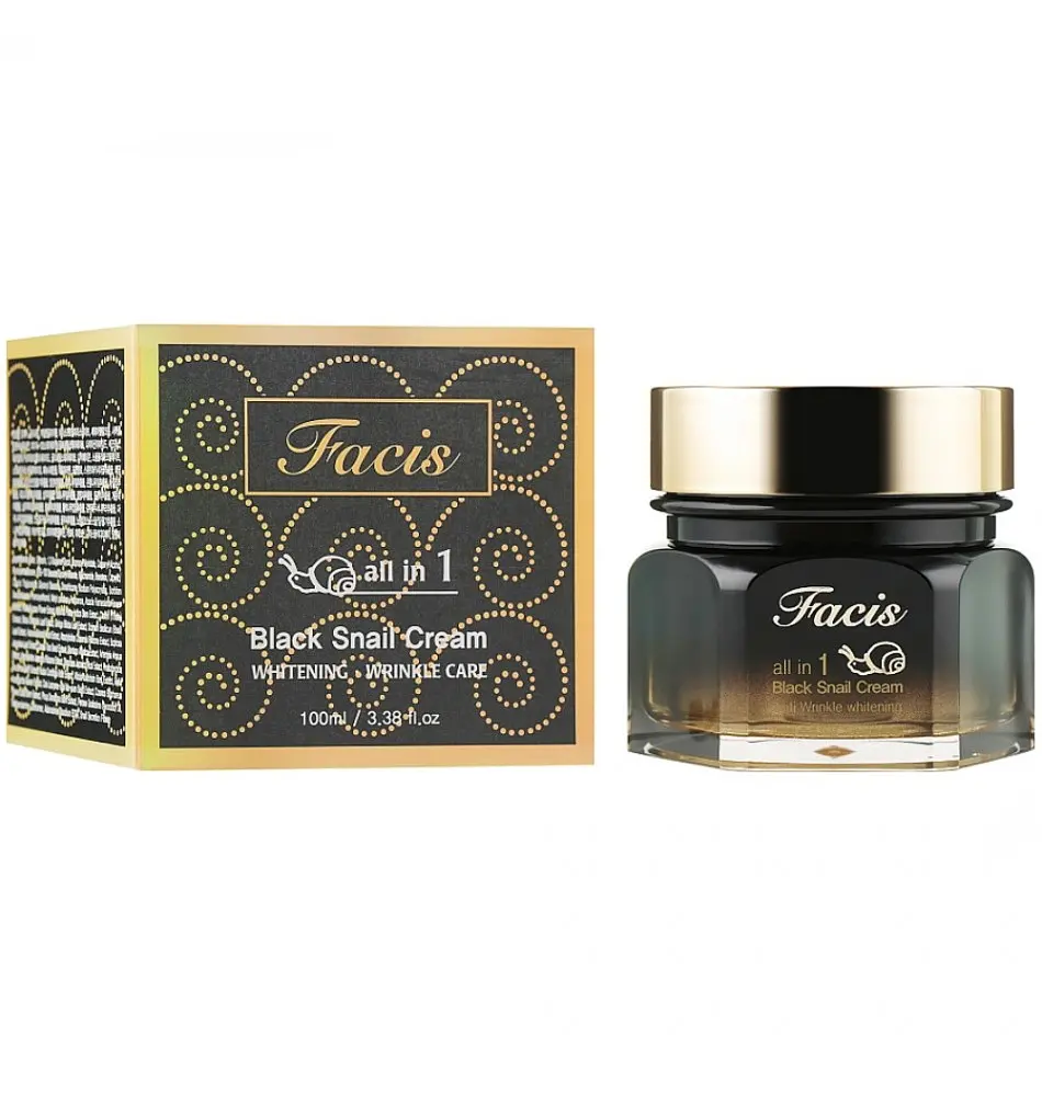 Крем для лица Jigott Facis All-in-one Black Snail Cream, с муцином черной улитки, 100 мл - фото 2