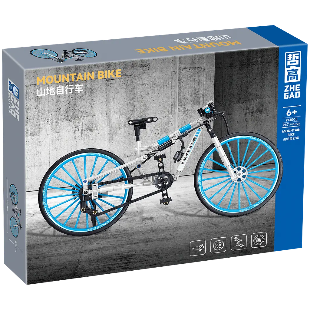 Конструктор велосипед  ZHEGAO MOUNTAIN BIKE  спортивный горный 247 деталей - фото 2