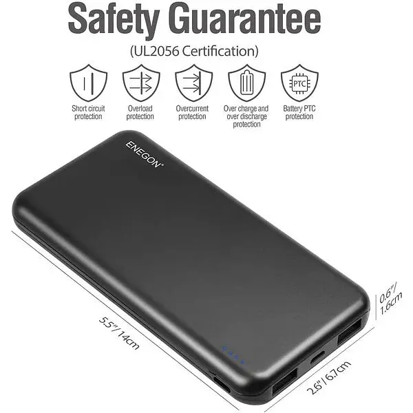 Портативний зарядний пристрій Enegon 10000MAH -2-PACK - фото 4