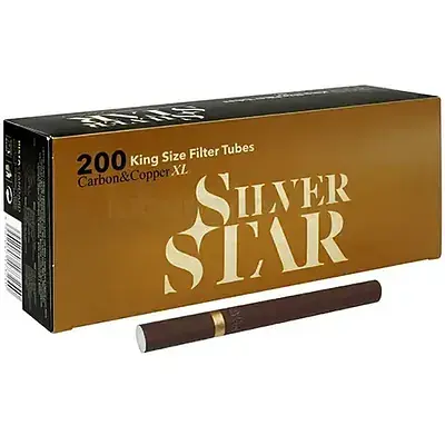 Гильзы для сигарет Silver Star X-Long Carbon&Сopper 24 мм 200 шт. - фото 2