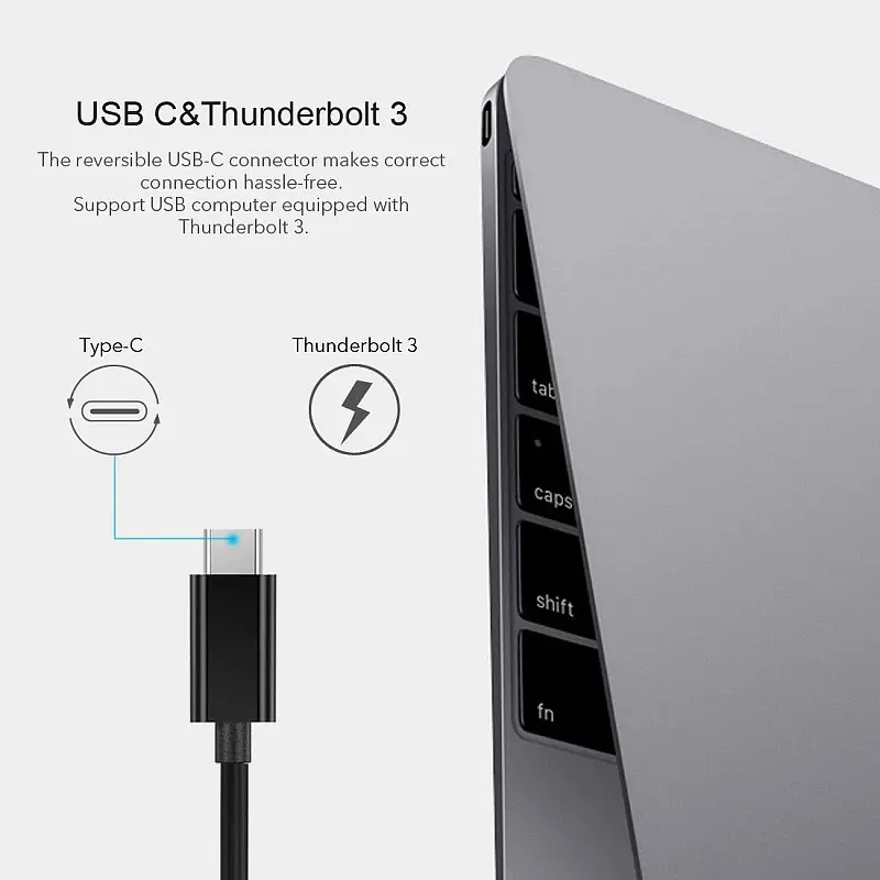Перехідник USB 3.1 Type-C --> Ethernet RJ45 1000Mb 0,15 м, Choetech чорний - фото 4