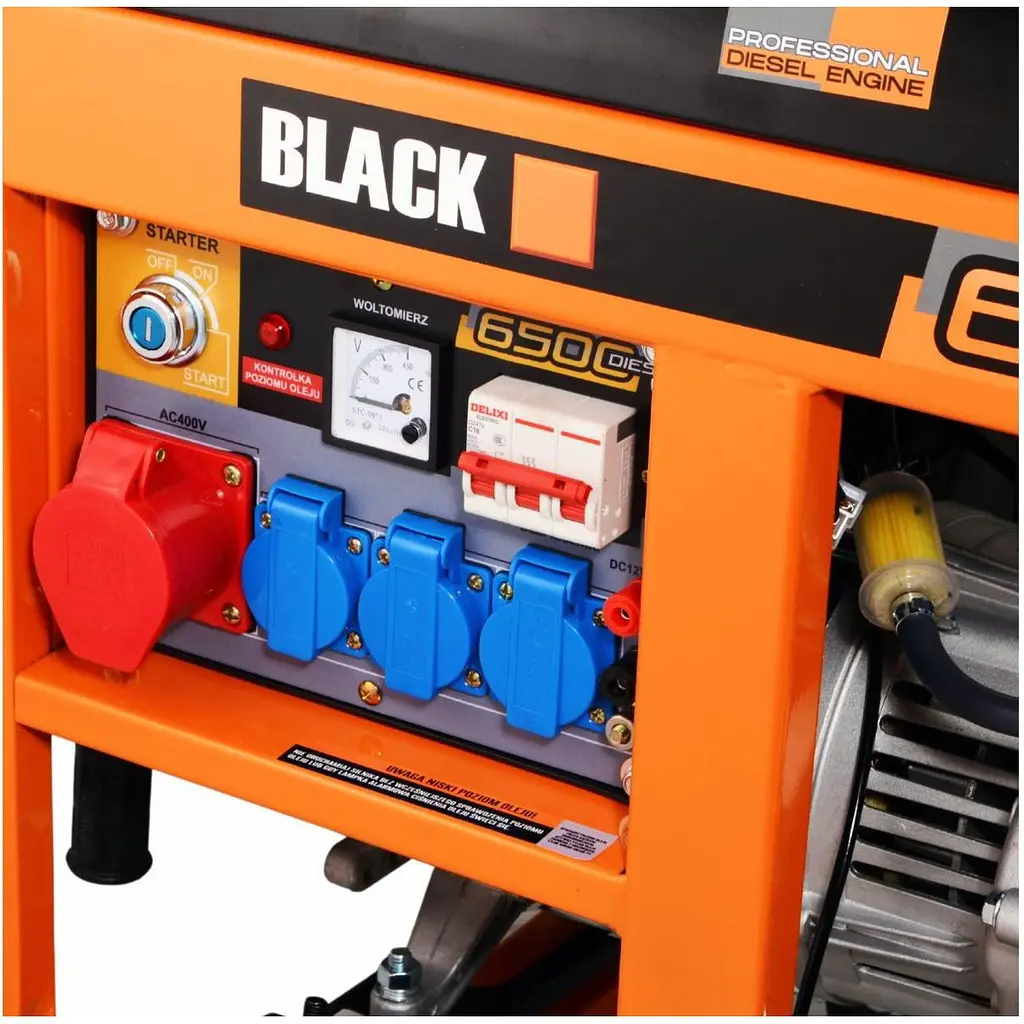 Генератор дизельний Black 230/400V 10HP 6500W (13618) [160477] - фото 8