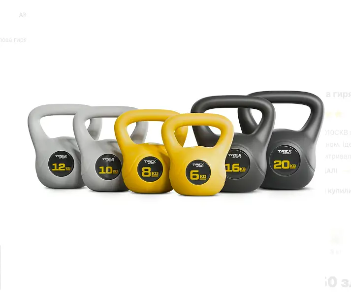 Гиря вінілова 10кг Trex Sport TX-010CKB сірий - фото 15