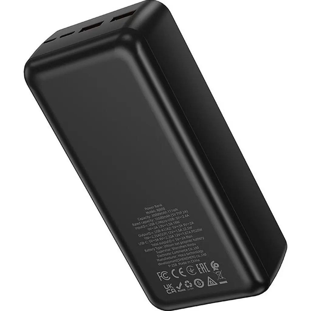 Внешний аккумулятор Borofone BJ80B 30000mAh 22.5W Black [161217] - фото 4