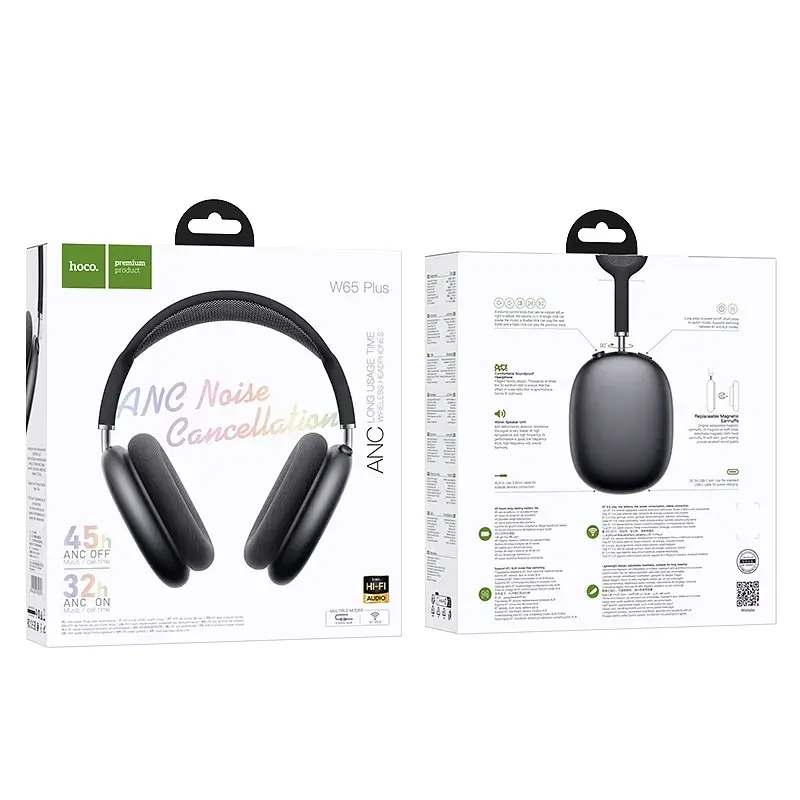Навушники HOCO W65 Plus Happy ANC BT headphones Deep Space Gray 6942007650397 - фото 2