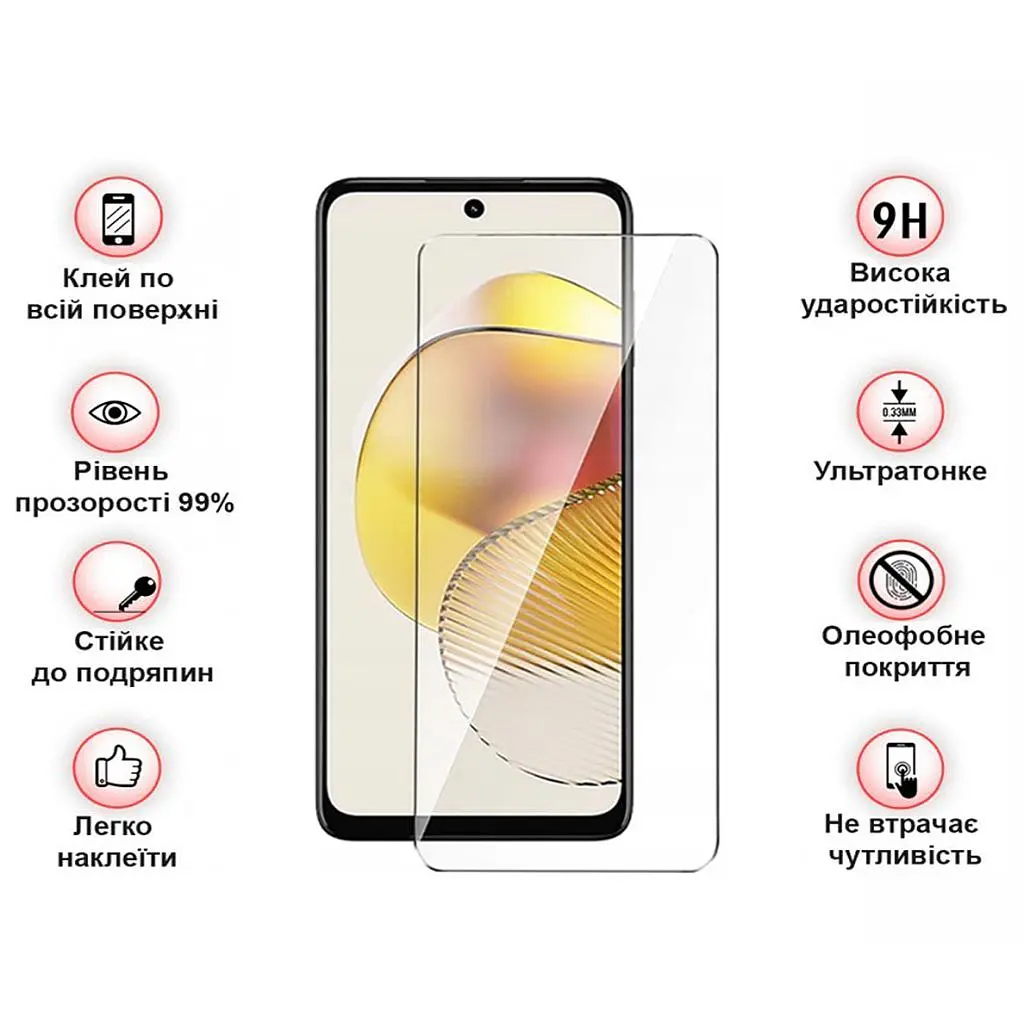 Скло захисне BeCover Motorola Moto G73 3D Crystal Clear Glass (709738) - фото 4