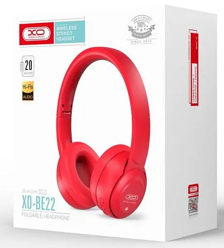 Безпроводові навушники XO BE22 Stereo Wireless Headphones Червоний - фото 4
