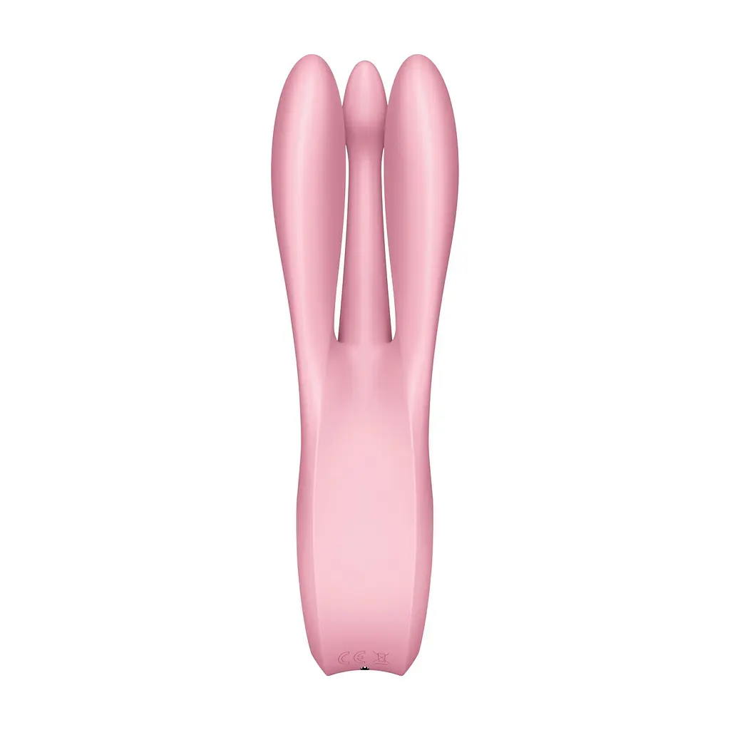 Кліторальний вібратор Satisfyer Threesome 1 Pink з трьома гнучкими пальчиками - фото 4