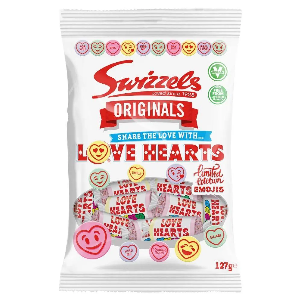 Драже Swizzels Originals Love Hearts 127г