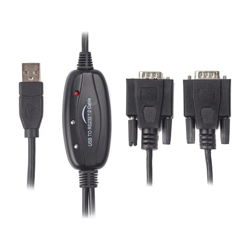 Перехідник Viewcon USB 2.0 to 2хCOM (9+25pin) 1.4m (VE591)