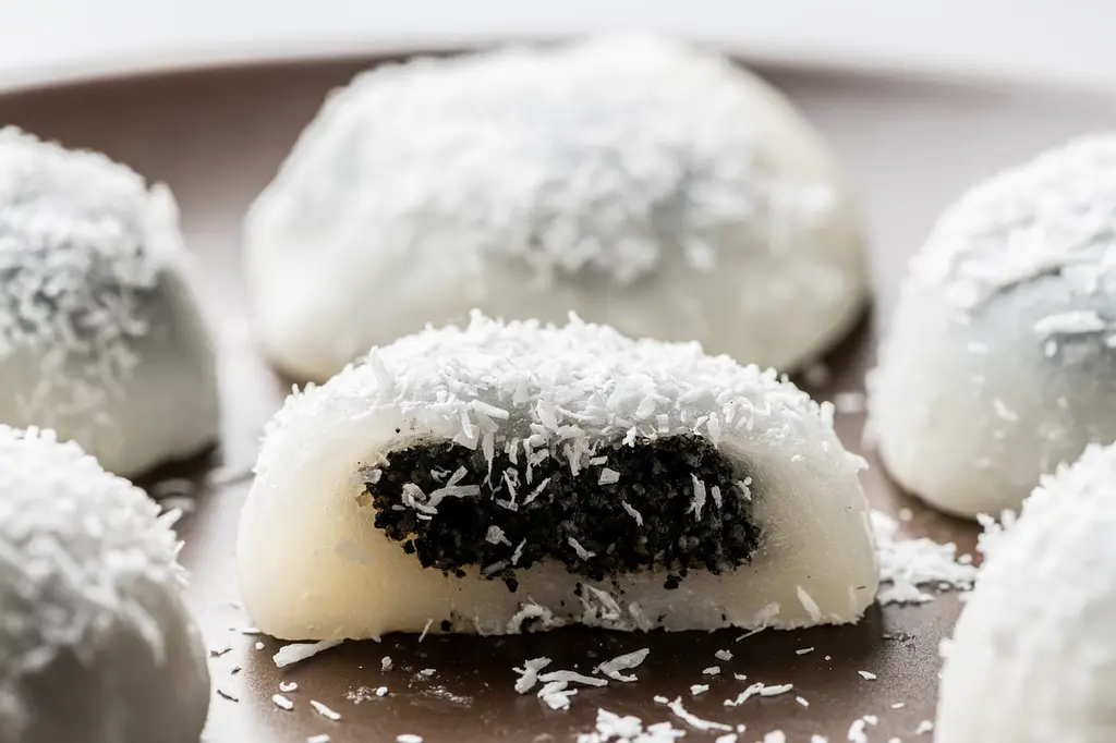 Моті Taiwan Dessert Sesame Mochi з кокосовою стружкою 210г - фото 7