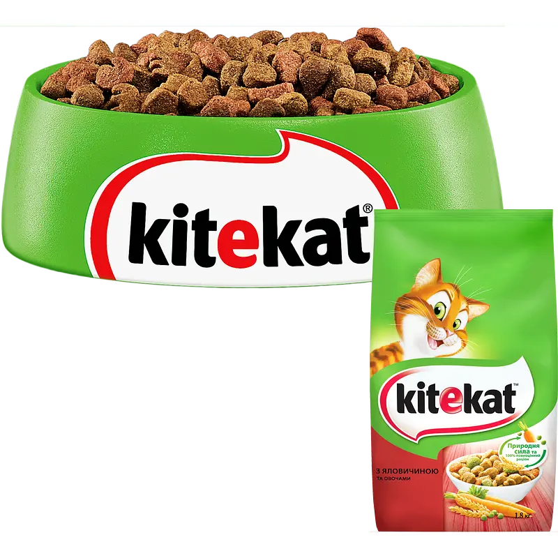 Сухий корм для котів Kitekat, яловичина з овочами, 1,8 кг - фото 3