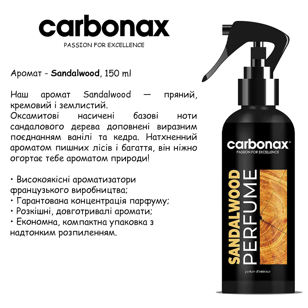 Автопарфум Carbonax 150 мл Sandalwood (3800033106406) - фото 2