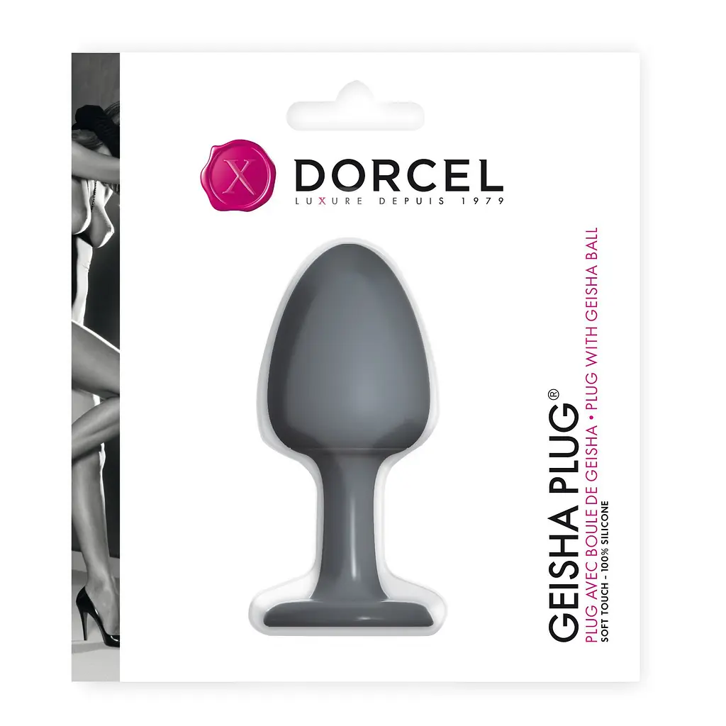 Анальна пробка із зміщеним центром ваги Dorcel Geisha Plug, 7.9х3.2 см, чорний - фото 4