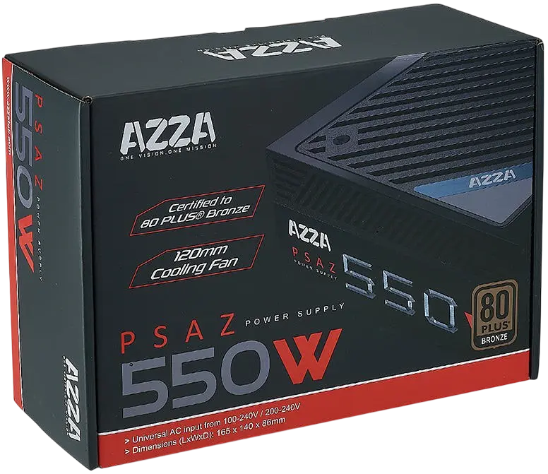 Блок живлення Azza PSAZ-550W 550W 80+ Bronze (PSAZ-550W) - фото 3