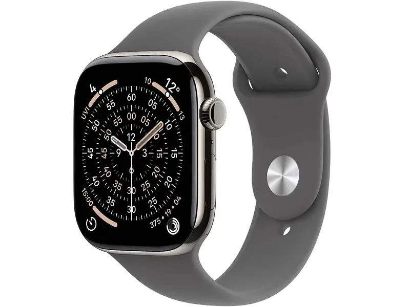 Смарт-годинник Apple Watch Series 11 GPS + Cellular 42mm Natural Tit. Case w. Stone Gray Sport Band - S/M (MF8M4)