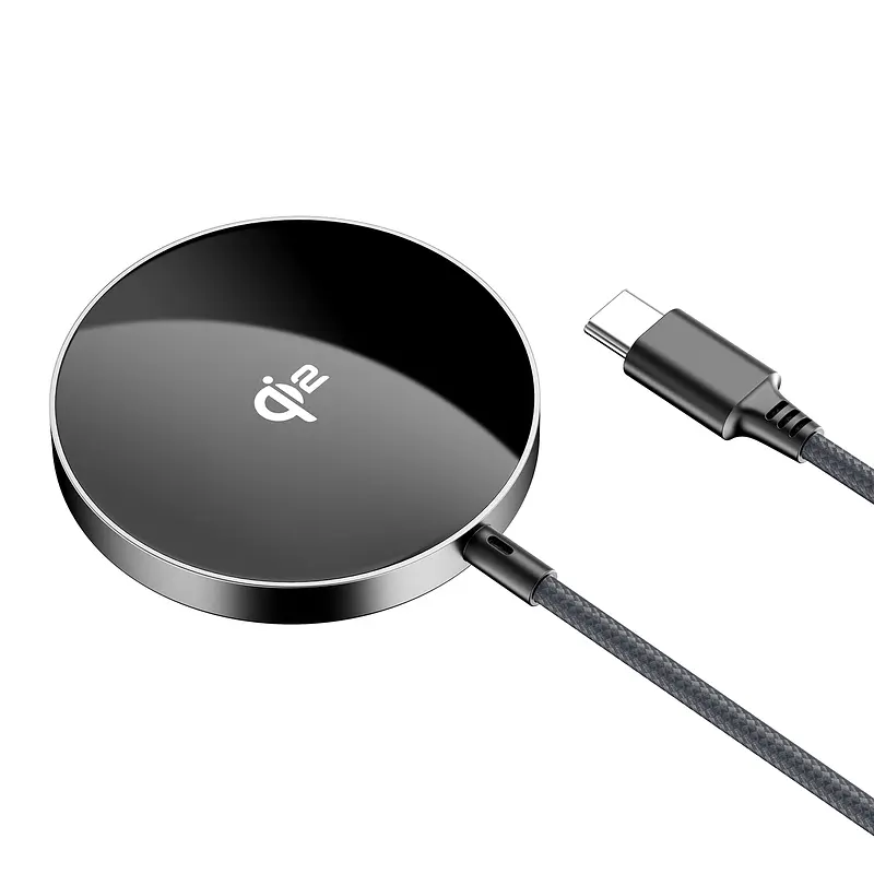 Бездротовий зарядний пристрій ACEFAST E24 QI2 desktop magnetic wireless charger with cable, Metal Gray (6974316284758) - фото 4