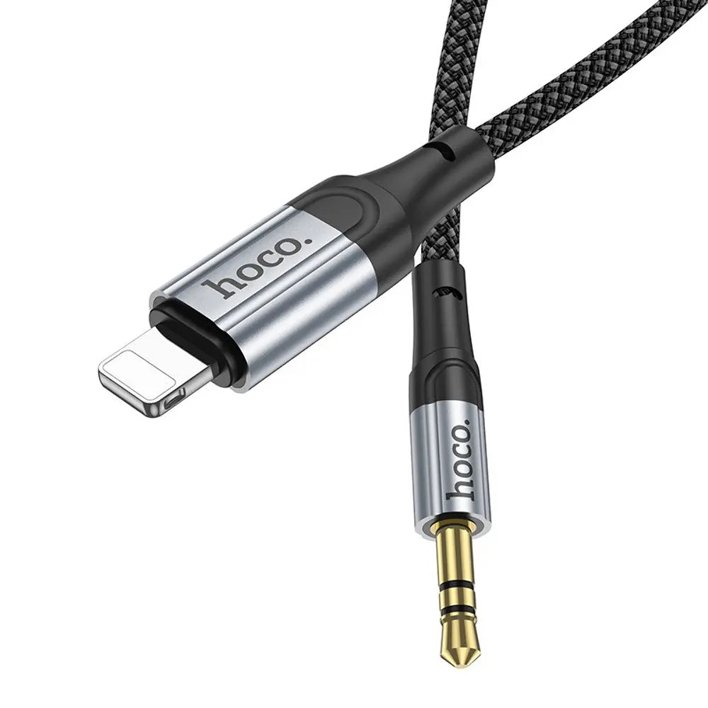AUX кабель Hoco UPA26 Lightning to Jack 3.5 1 м чорний - фото 5