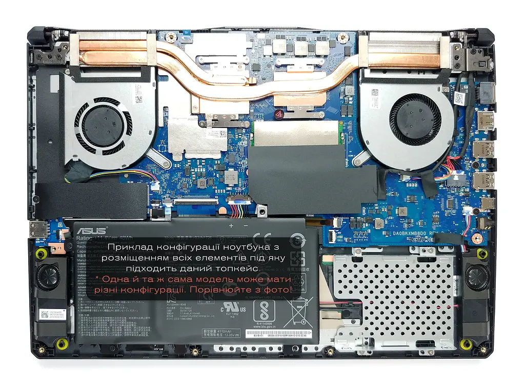 Топкейс ноутбука / верхня панель та клавіатура для ноутбука Asus TUF Gaming FA506IH, FA506II, FA506IU, FA506IV, FX506LH, FX506LHB, FX506LI, FX506II, FX506LU (90NR03M1-R31UA0) Оригінал від Asus, Верхня панель клавіатури - фото 3
