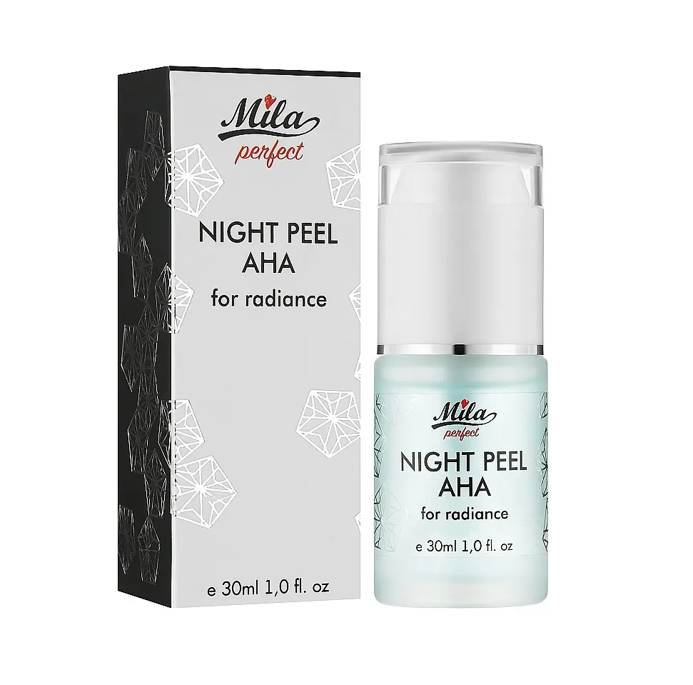 Нічний AHA пілінг для сяйва шкіри рН 4,0 AHA peel Mila perfect 30 мл - фото 2