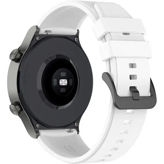 Силиконовый ремешок GT для Xiaomi Amazfit GTS 2 2e 3 4 mini - белый ширина крепления 20мм Watchbands (W27-9WB23969021) - фото 2
