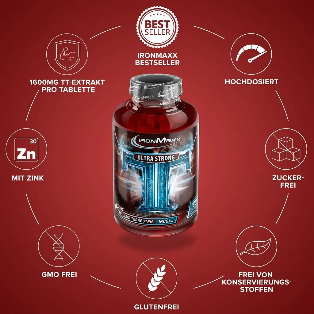 Бустер тестостерона IronMaxx TT Ultra Strong 180 таблеток - фото 3