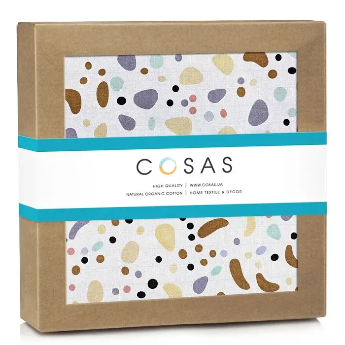 Муслінова пелюшка Cosas Colorful Stones 110х150 см бежева (MuslinDiapers_StoneColor_110x150) - фото 2