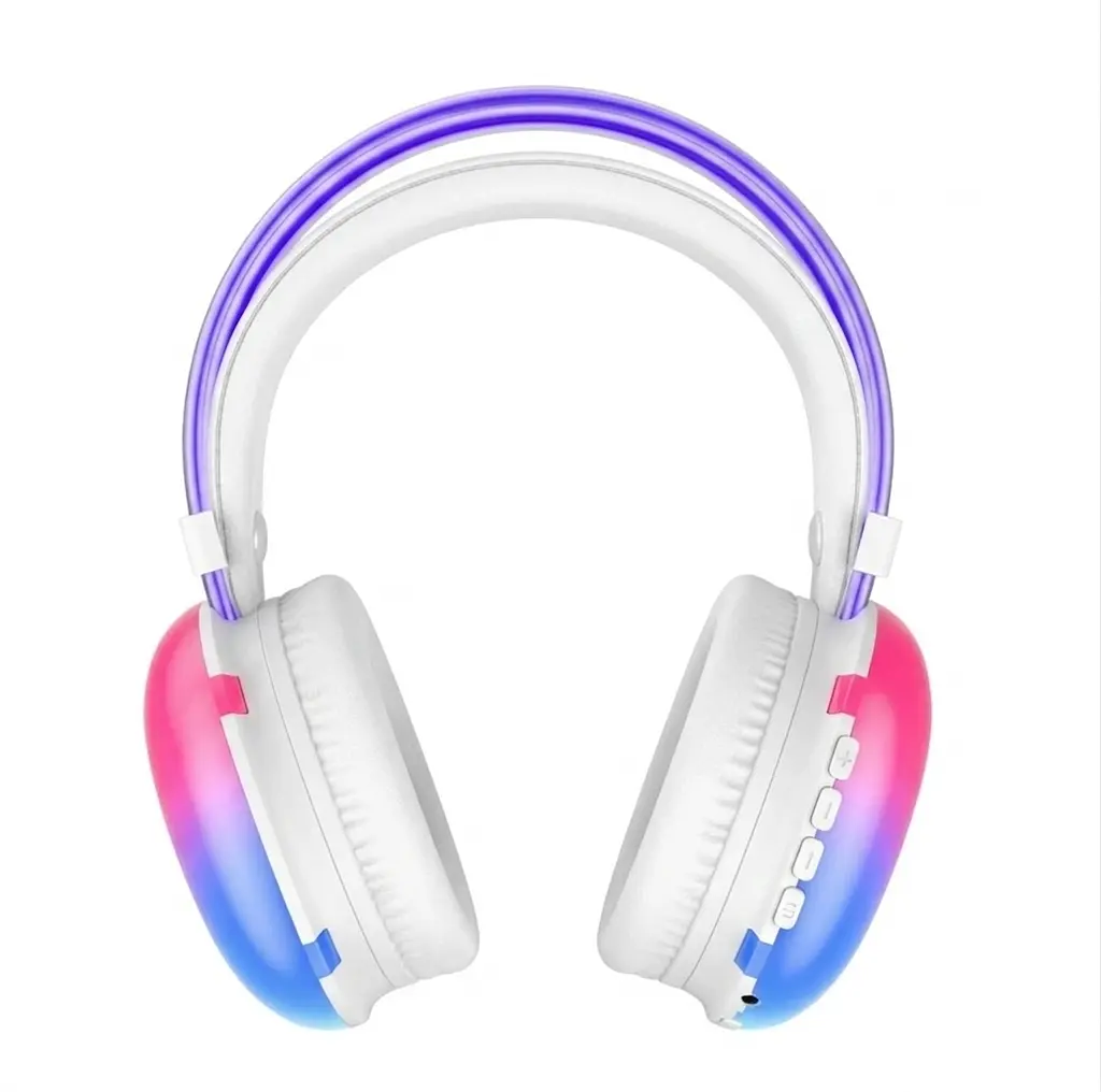 Бездротові навушники PG 830 RGB Bluetooth гарнітура з мікрофоном накладні білий - фото 2