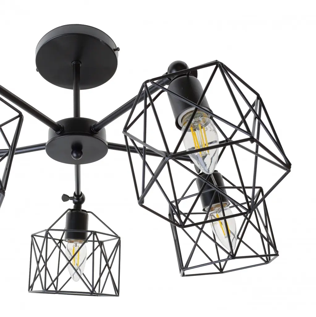 Люстра Brille лофт E27 60W BK (BL-788S/5) - фото 6