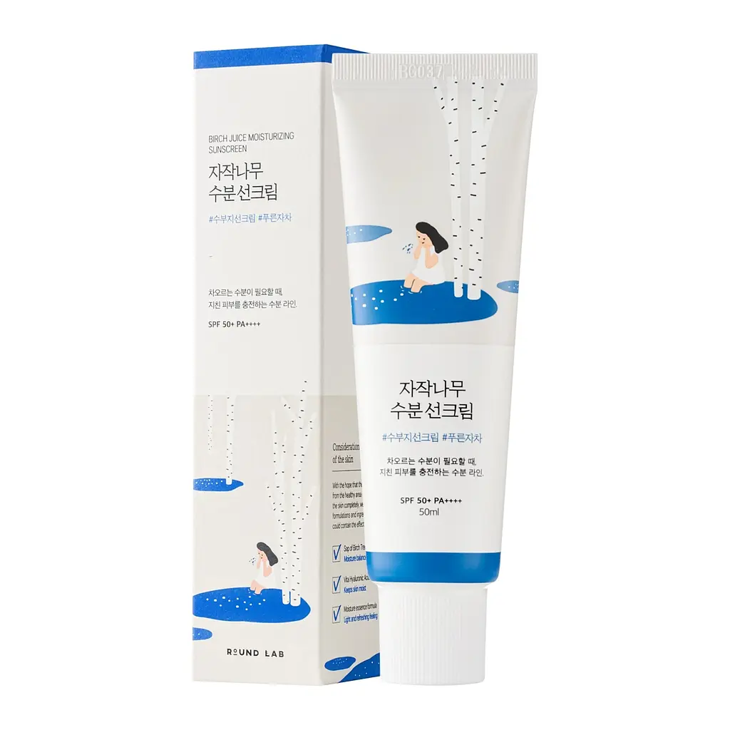 Сонцезахисний крем для обличчя Round Lab Birch Juice Moisturizing Sunscreen SPF50+ PA++++ 50 мл - фото 2