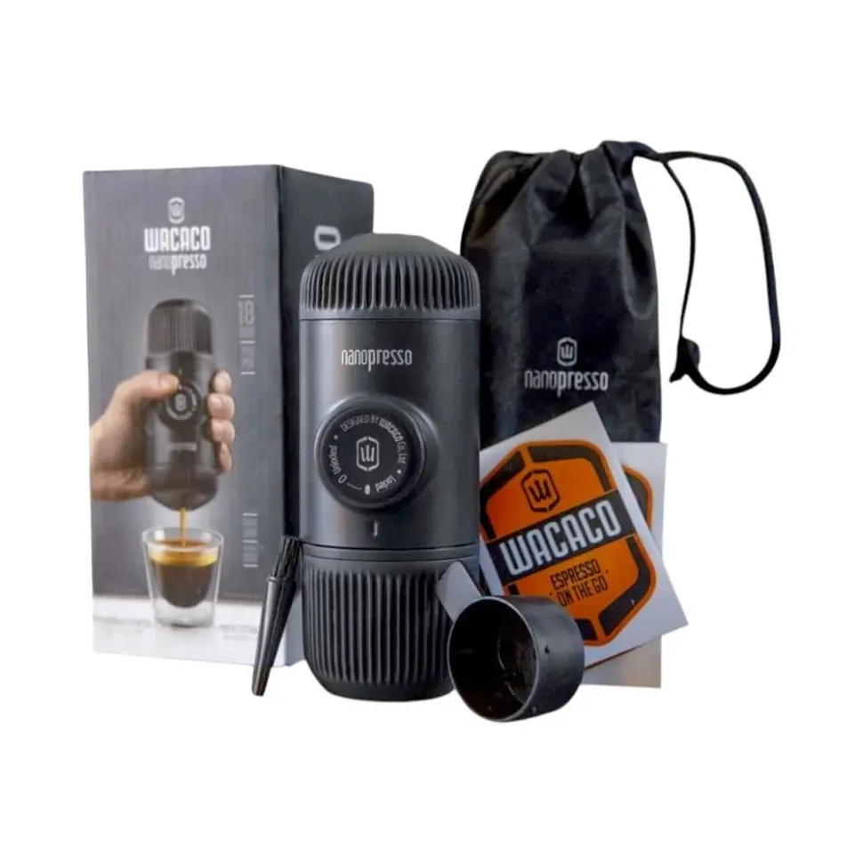 Портативна еспресо-кавоварка Wacaco Nanopresso з адаптером для капсул, механічна, для меленої кави - фото 6