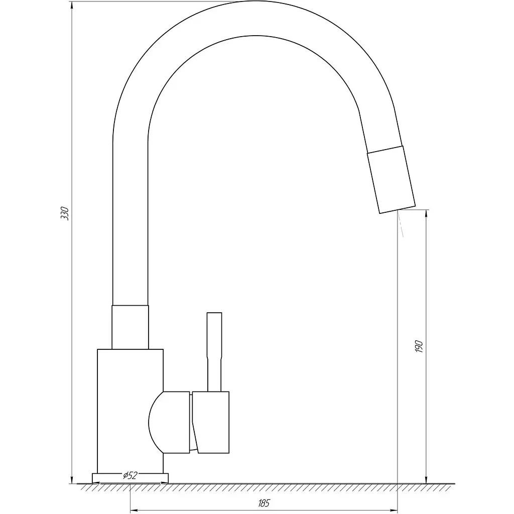 Змішувач для кухні Globus Lux Alpen SUS-203S-BEIGE бежевий (24611) - фото 5