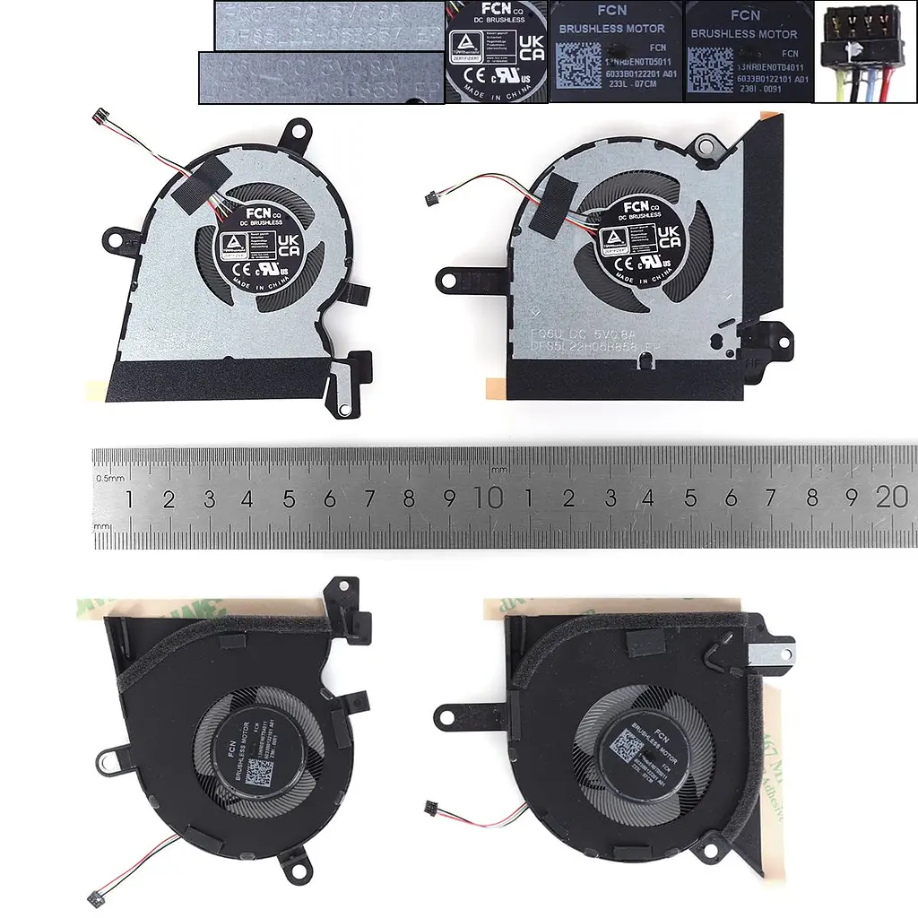 Вентилятори для Asus ROG Flow X13 GV302XA GV302XI GV302XV GV302XU 2023, (5V CPU+GPU вентилятори) - фото 3