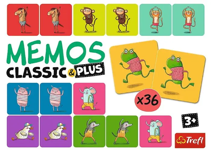 Настільна гра Trefl Мемо Класичні. Рухайся та грай (Memos Classic&plus. Move and play) (02271) - фото 2