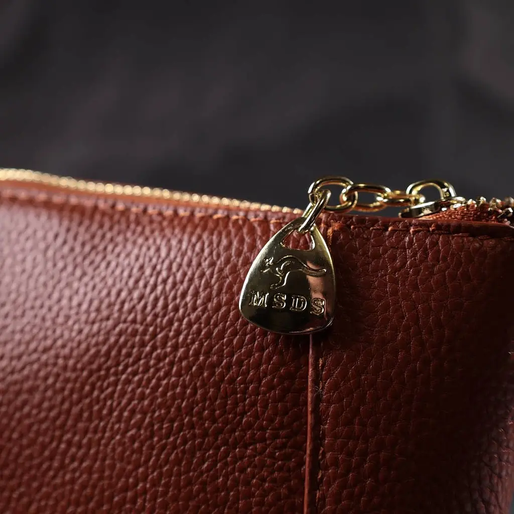 Невелика сумка жіноча через плече з натуральної шкіри Vintage 22300 коричнева - фото 9