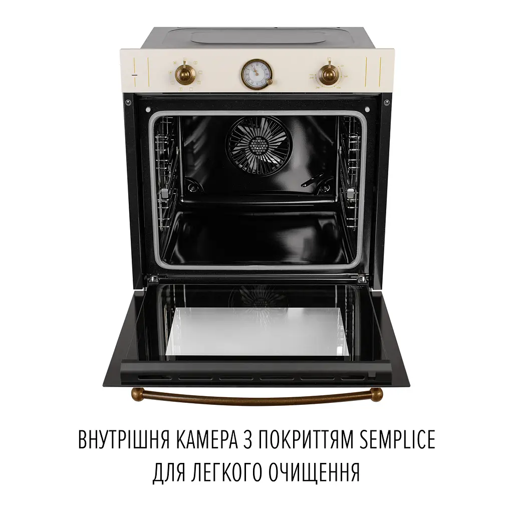 Духовой шкаф электрический PERFELLI RETRO 6A8N BEIGE - фото 8